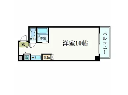上幟町ビル(ワンルーム/6階)の間取り写真
