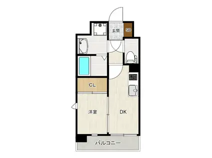 MODERN PALAZZO 博多 TRES(1DK/6階)の間取り写真