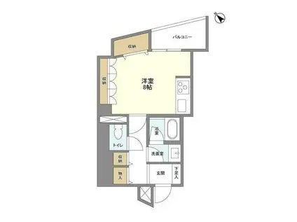 ダフィット天王洲 (ワンルーム/12階)の間取り写真