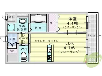 第23関根マンション(1LDK/4階)の間取り写真