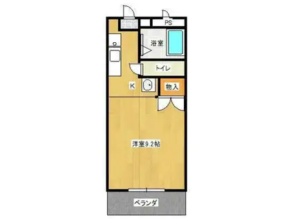 サンアップビル(ワンルーム/2階)の間取り写真