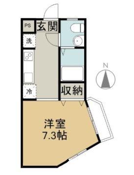 ジョイジュネス(1K/3階)の間取り写真