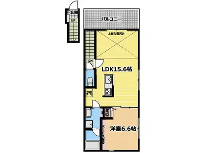 BRILLIANT JO-1(1LDK/2階)の間取り写真
