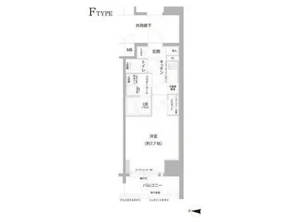 エスリード大須アヴェニュー(1K/4階)の間取り写真