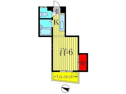 ハイツアキラ(1K/2階)の間取り写真