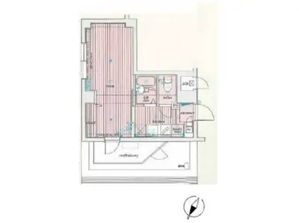 サンテミリオン飯田橋(1K/7階)の間取り写真