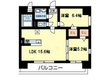 サンヒルズ近見(2LDK/8階)の間取り写真
