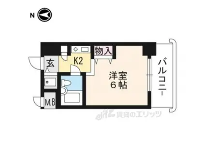 ロイヤル上京404(ワンルーム/4階)の間取り写真