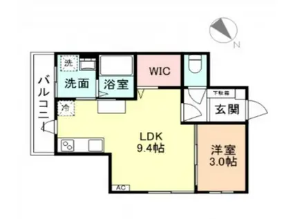 EL VITA 鵯島 II(1LDK/1階)の間取り写真