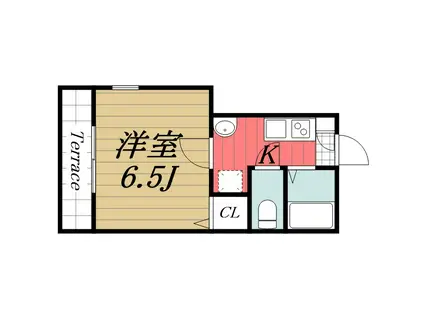 MS.II(1K/1階)の間取り写真