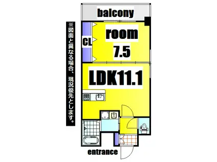 NO.65 ORIENT CROSSING TOWER(1LDK/10階)の間取り写真