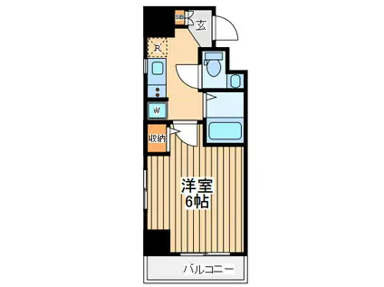 ケーヨコハマ(1K/6階)の間取り写真