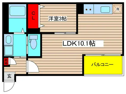 GRANDBLUE DOTOKUSHIMMACHII(1LDK/2階)の間取り写真