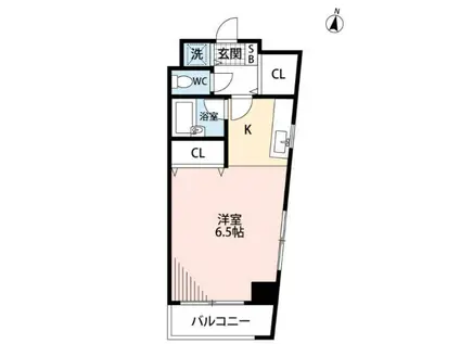 クレール11(ワンルーム/4階)の間取り写真