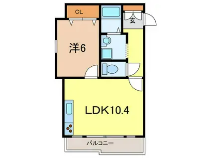 コート神楽I(1LDK/1階)の間取り写真