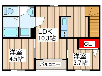 リーブルファイン宮本町(2LDK/1階)の間取り写真