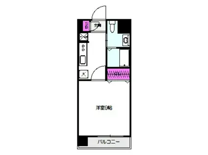 PARKHILLS都島縁EN(1K/8階)の間取り写真