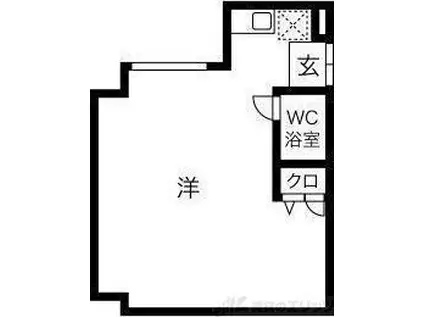 ラフォーレ大桐(ワンルーム/1階)の間取り写真