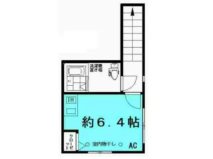 メゾン・アオイロ(ワンルーム/2階)の間取り写真