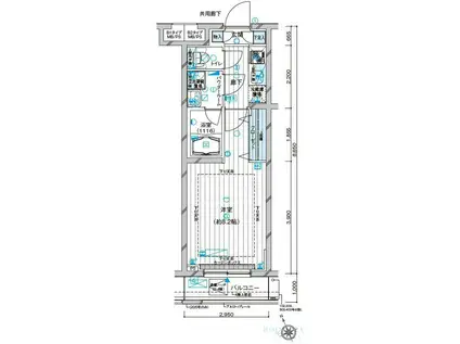 メインステージ都立家政(1K/3階)の間取り写真