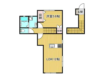 エスペランサ1(1LDK/2階)の間取り写真