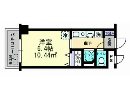 グランリーオ(1K/4階)の間取り写真