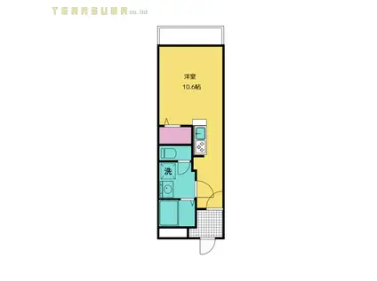 リヴェールしむら(ワンルーム/1階)の間取り写真