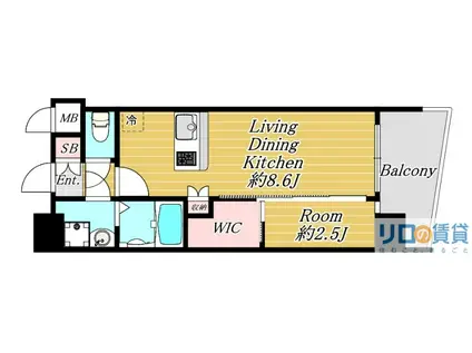 セレニテ新大阪ミラク弐番館(1LDK/5階)の間取り写真