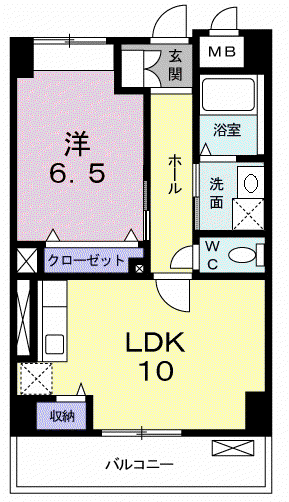 セレッソ・フィールドIII(1LDK/1階)の間取り写真