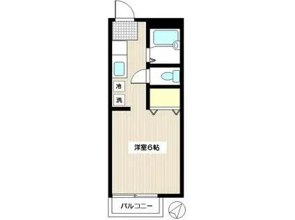サニーコート(1K/1階)の間取り写真