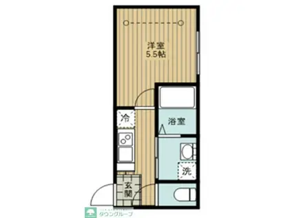 フルセイル経堂(1K/2階)の間取り写真