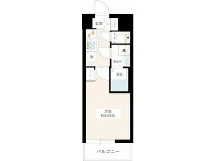 MAXIV八王子DUE(1K/3階)の間取り写真