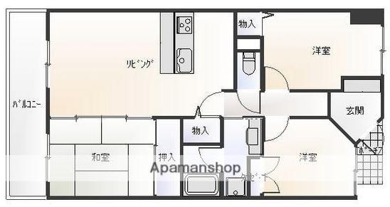 サーパスシティ宮崎駅前(3LDK/10階)の間取り写真