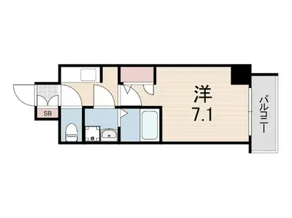 ワールドアイ神戸ハーバーランド2(1K/7階)の間取り写真