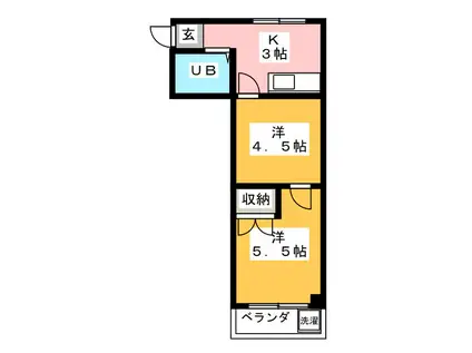 エルパソ(2K/7階)の間取り写真