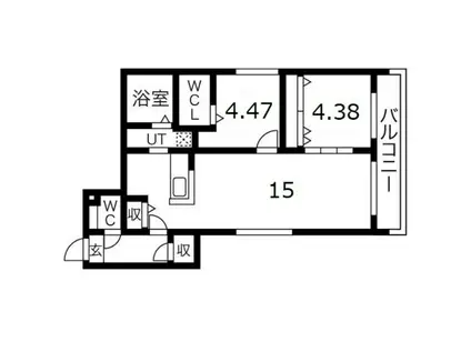 SーRESIDENCE西町(2LDK/4階)の間取り写真