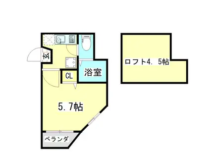 サニークレスト横濱山手(1K/1階)の間取り写真