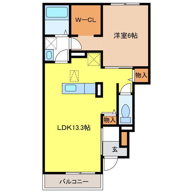 サンライフTODA(1LDK/1階)の間取り写真