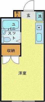コンフォートマンション北戸田(ワンルーム/2階)の間取り写真