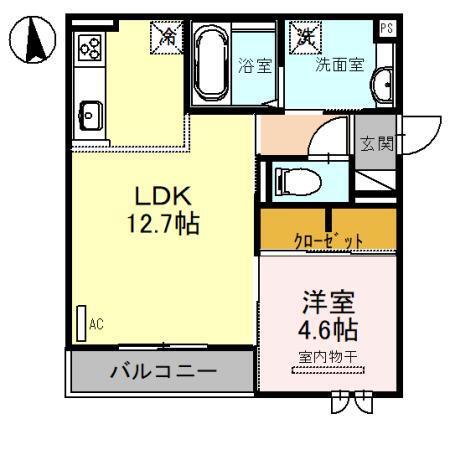 LA MAISON CHICO RICH(1LDK/3階)の間取り写真