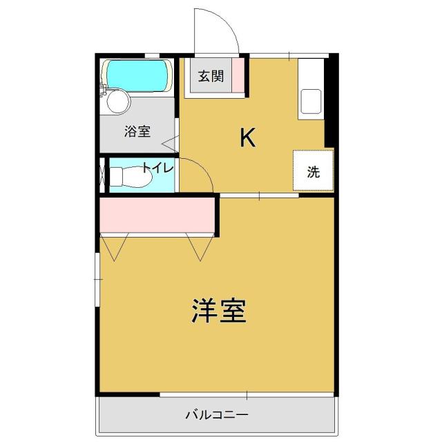 CHパビヨン(1K/2階)の間取り写真