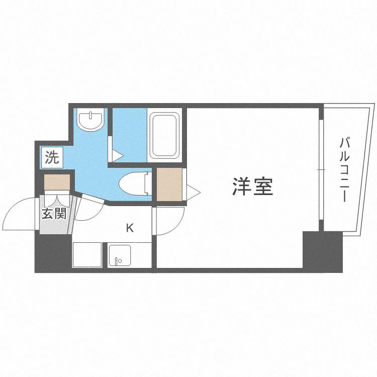 セレニテ難波西(1K/10階)の間取り写真
