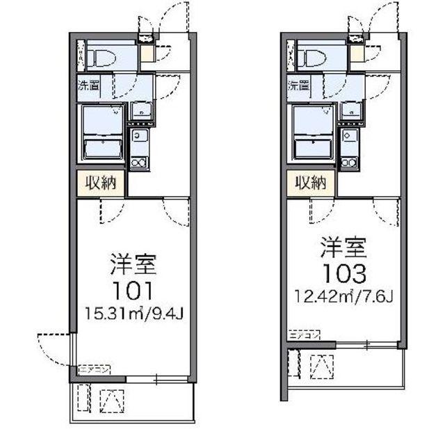 レオネクスト和光南MS(1K/3階)の間取り写真