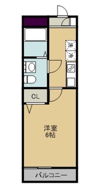 ルミエール新狭山(1K/3階)の間取り写真