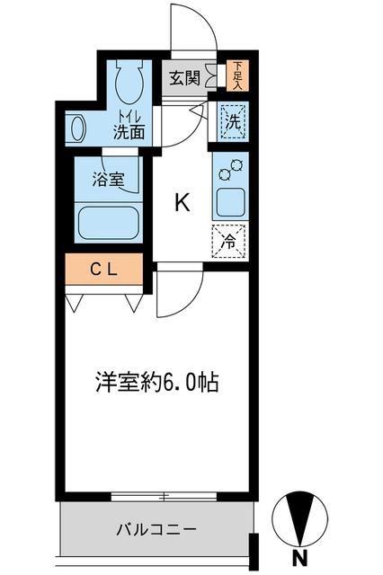 KDXレジデンス大島(1K/6階)の間取り写真