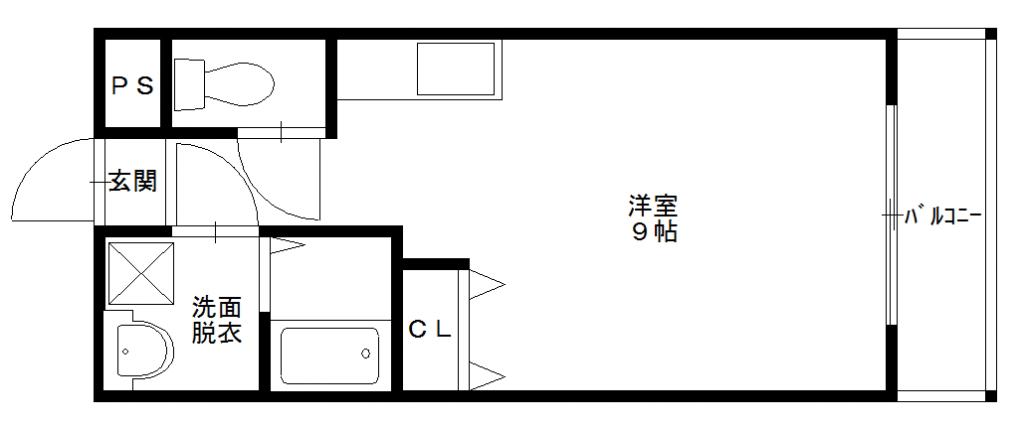 ジェイグラン 旧RIO竹本(ワンルーム/3階)の間取り写真