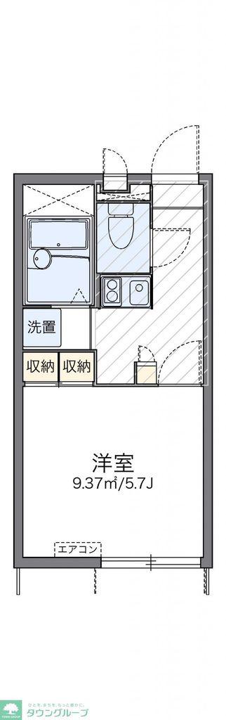 レオパレスマイルド桜町(1K/1階)の間取り写真