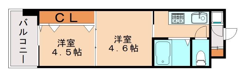 NO48 PROJECT2100博多(2K/14階)の間取り写真