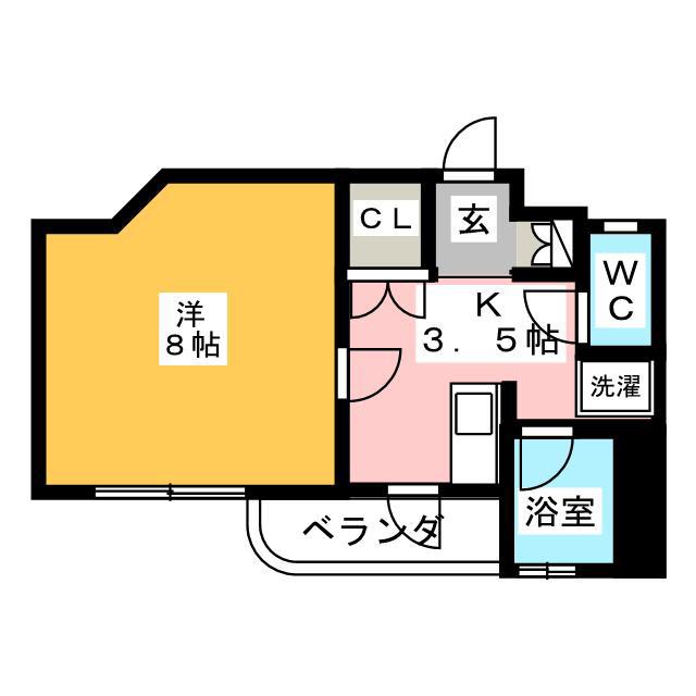 チェリーハイツIII(1K/4階)の間取り写真