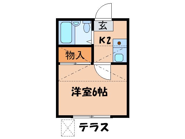 タウンコート水切(1K/1階)の間取り写真